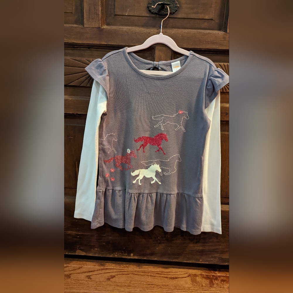 Gymboree, Running horses long sleeve shirt, 10